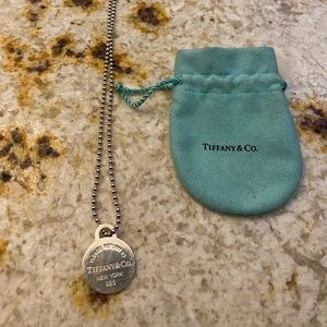 Authentic Sterling Silver Return to Tiffany Charm Necklace